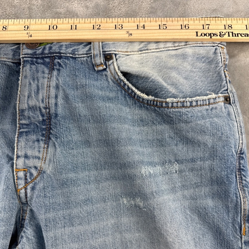 Mauro Grifoni Jeans Mens 36 Light Blue Distressed EUC - Picture 3 of 10